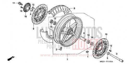 ROUE AVANT CB13005 de 2005